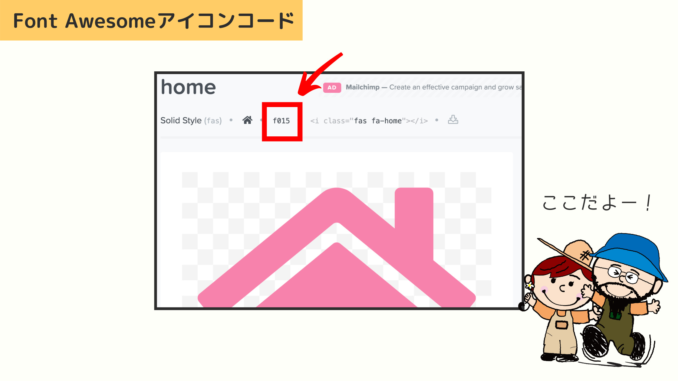 Font Awesomeのアイコンコード